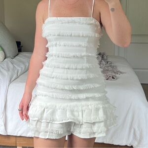 White Fringe Molina Dress